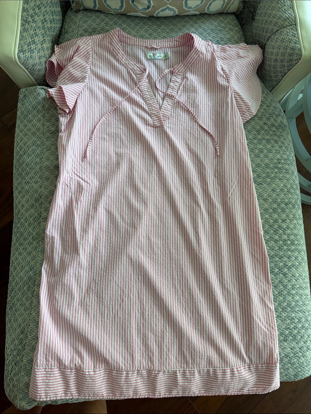 Vineyard Vines Pink & White Striped Performance Dress